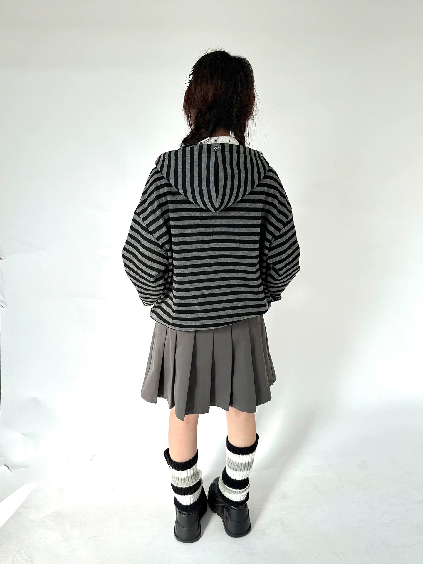 Detachable Fur Collar Fleece Lining Hooded Jacket