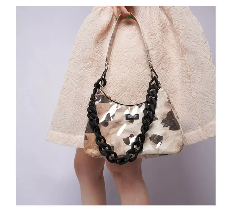 Graphic Design Chain Shoulder Bag