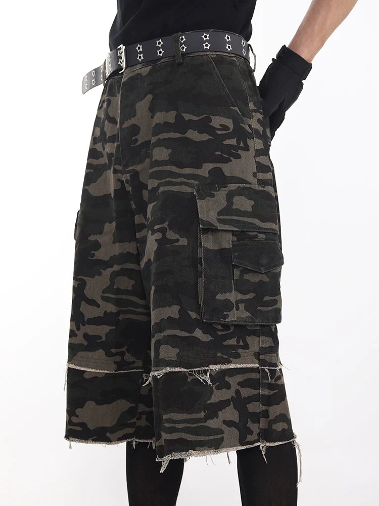 Camouflage Cargo Patchwork Short