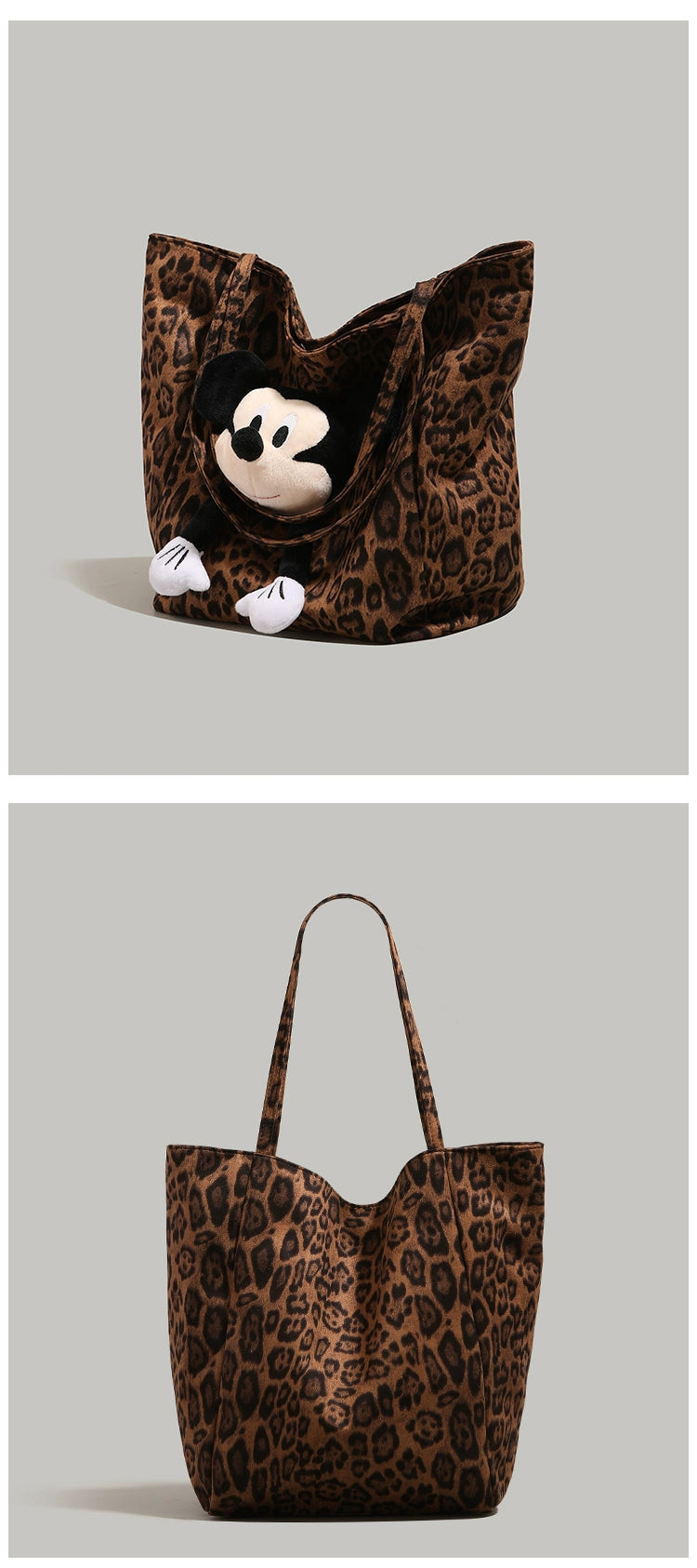 Sac fourre-tout imprimé léopard UR Cute Mickey Doll