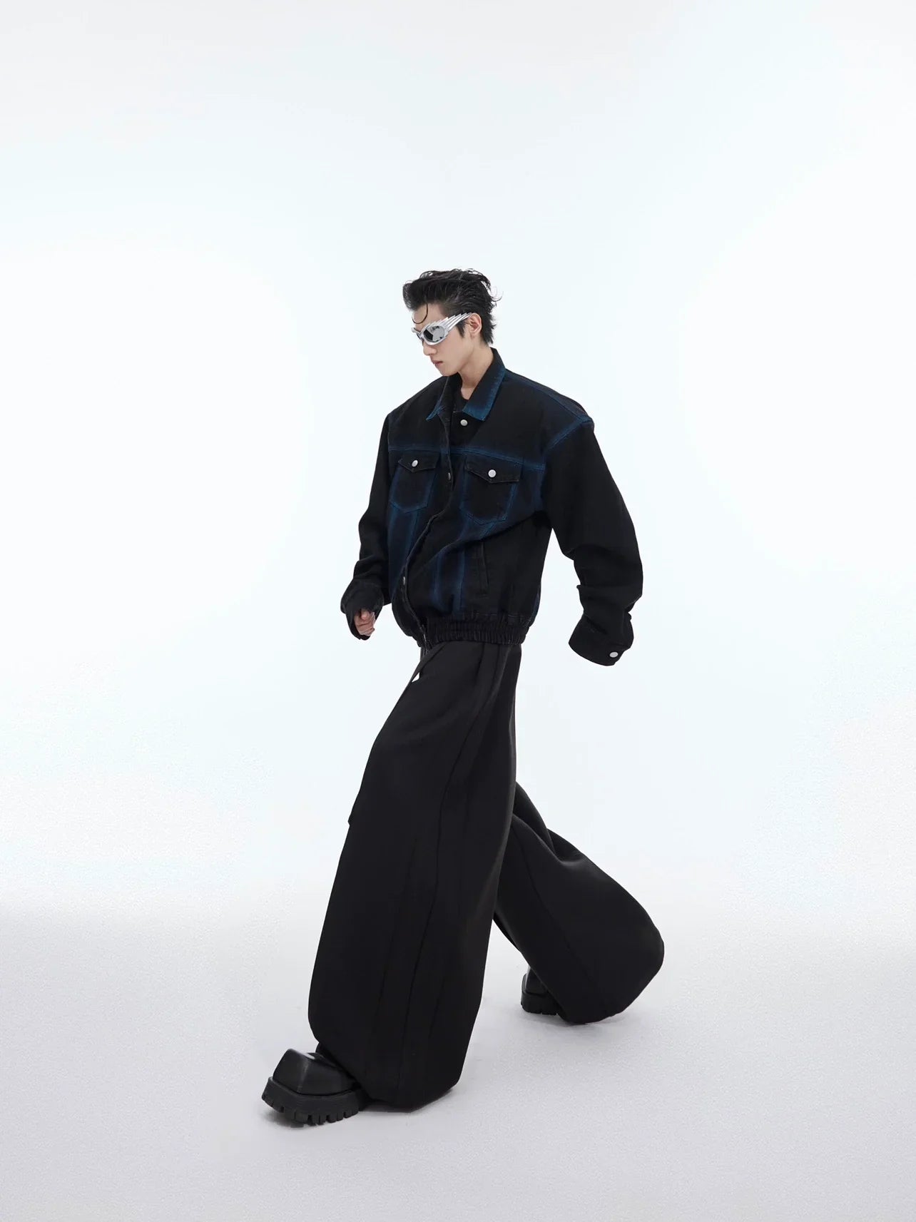Retro Wash Gradient Denim Jacket