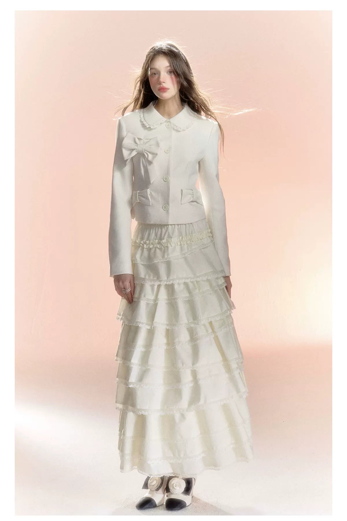 Original Lace Ruffle Short Skirt & Long Skirt