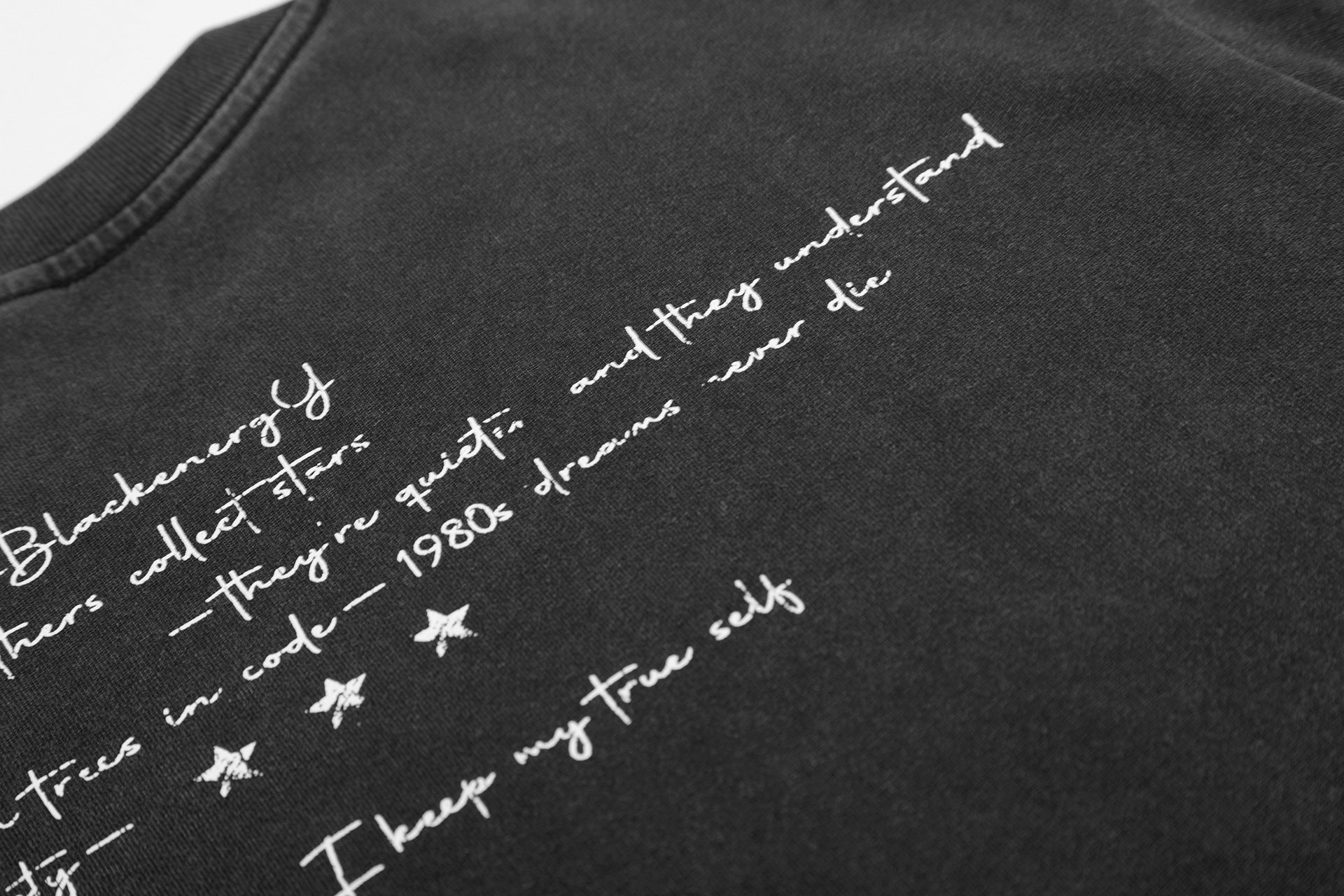 Washed Graphic Print Cotton Short Sleeve T-Shirt