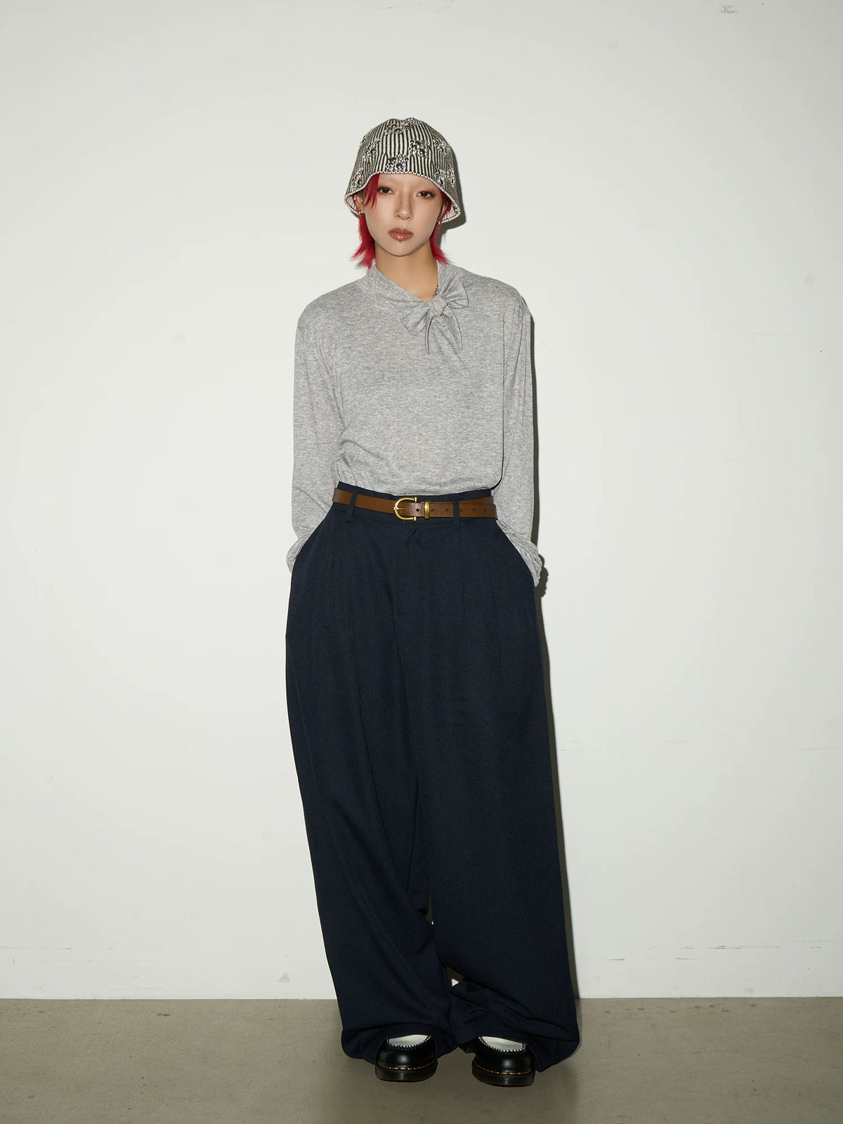 Daisy Brooch Double-Breasted Tailored Jacket & Straight Trousers Setup