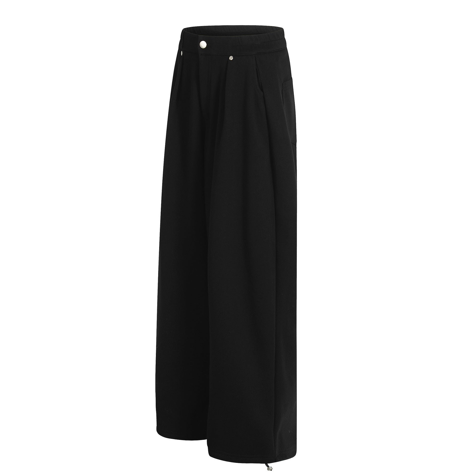 Drape Pleats Wide Leg Sweatpants