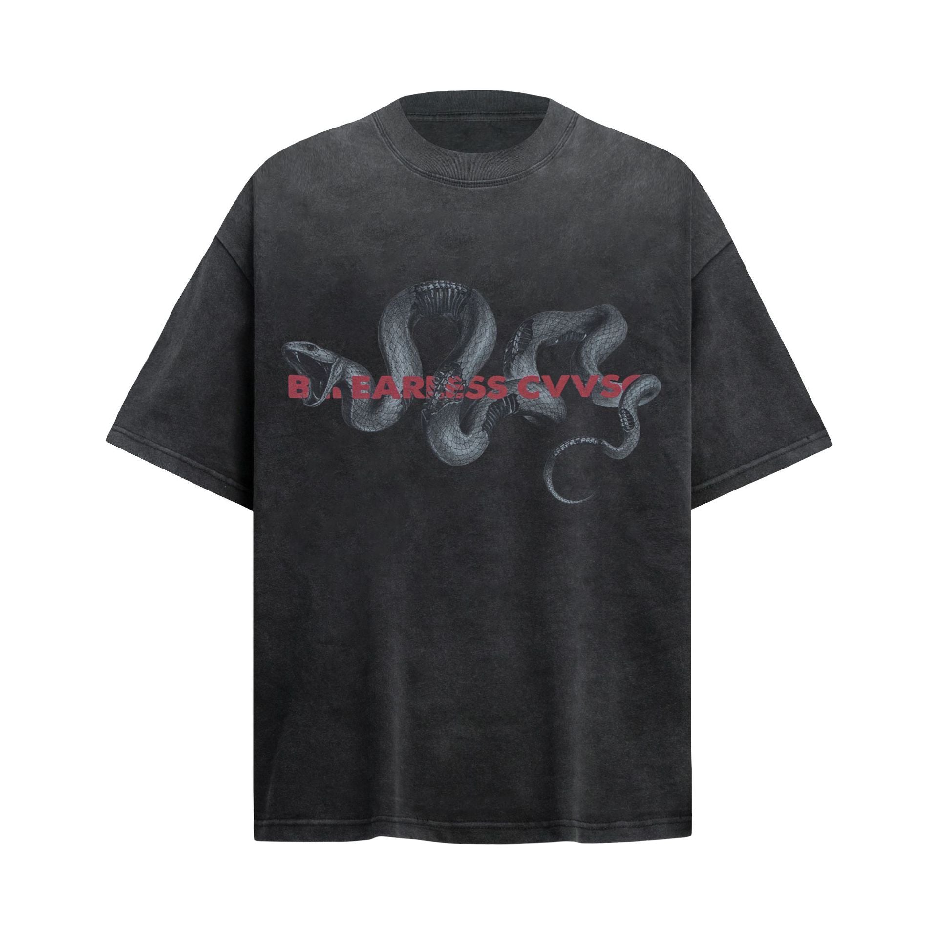 Camiseta con estampado de pitón oscuro