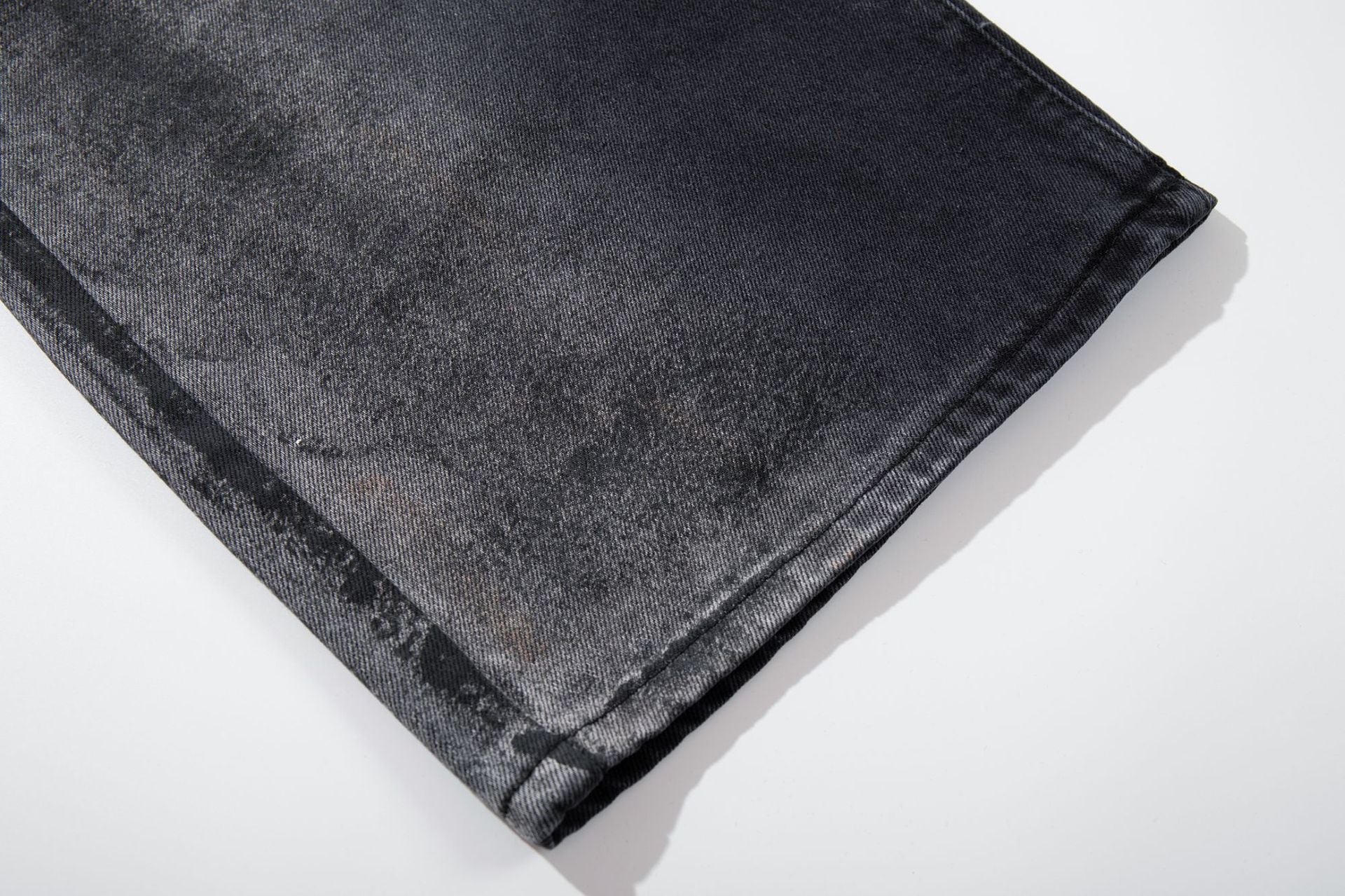 Washed Wide Leg Denim Jeans