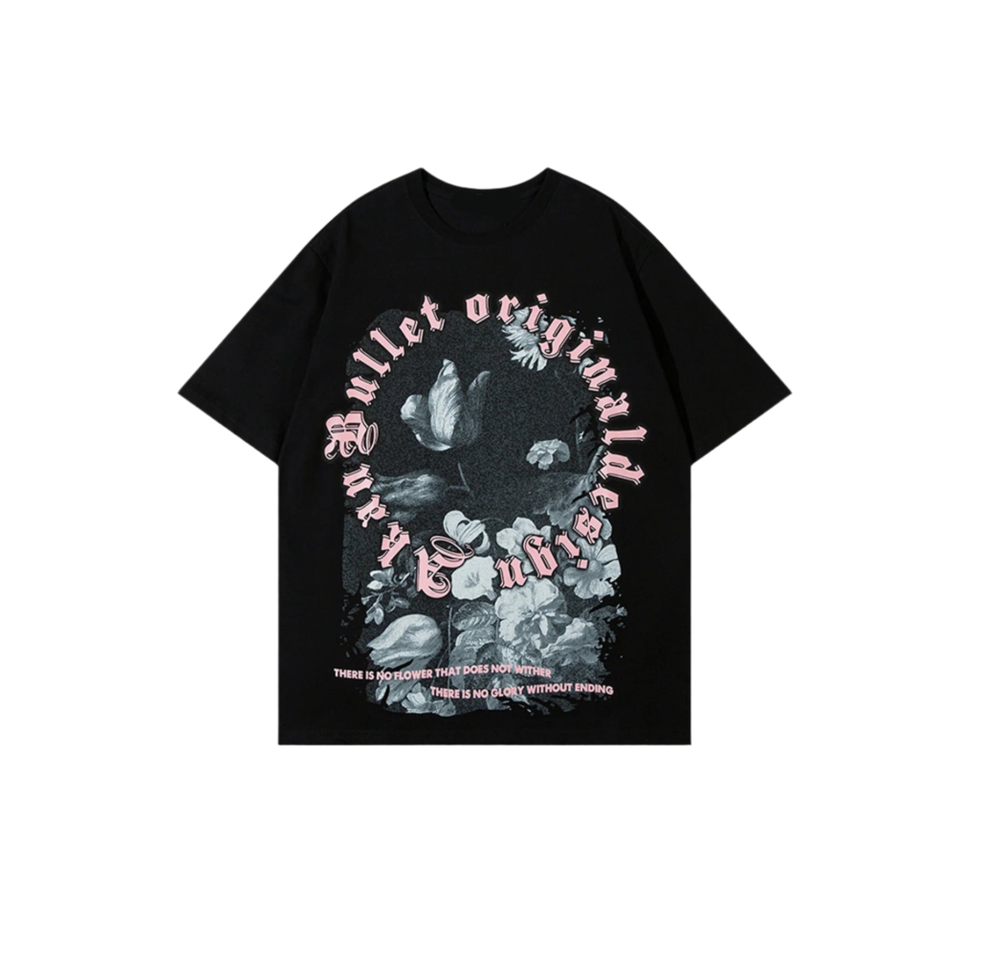 Camiseta holgada con estampado de arte de jardín