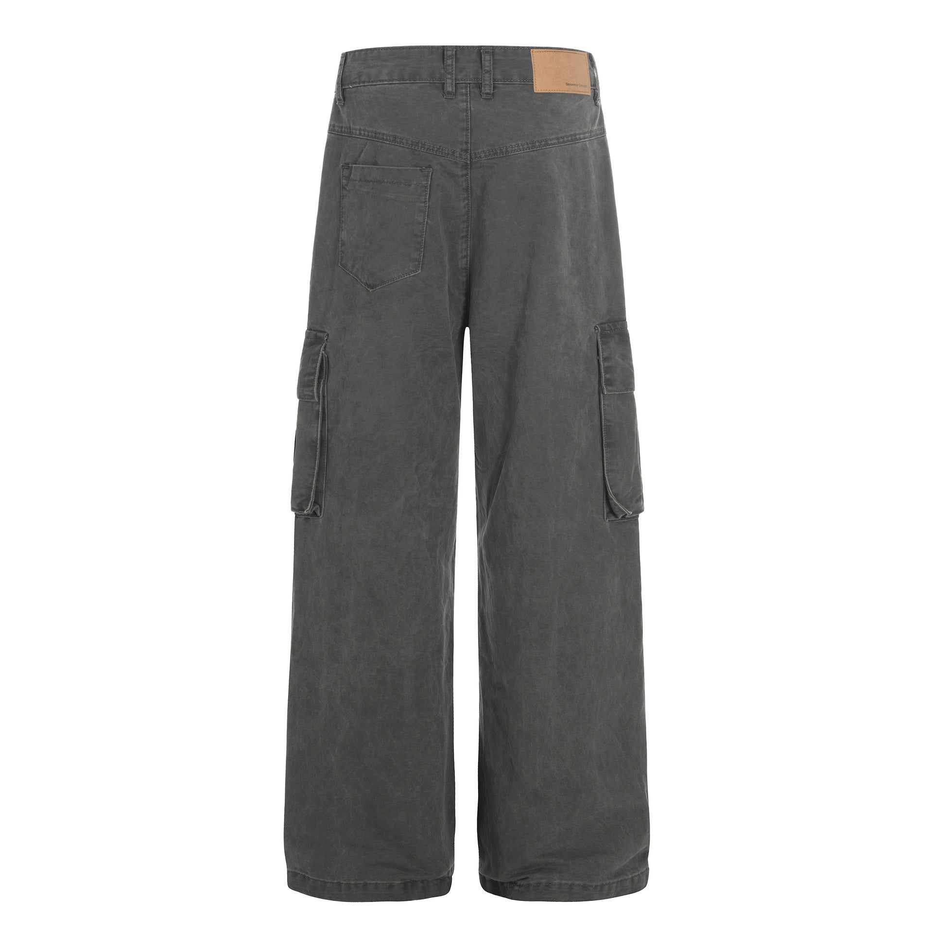 Multi Pocket Studs Wide Leg Cargo Pants