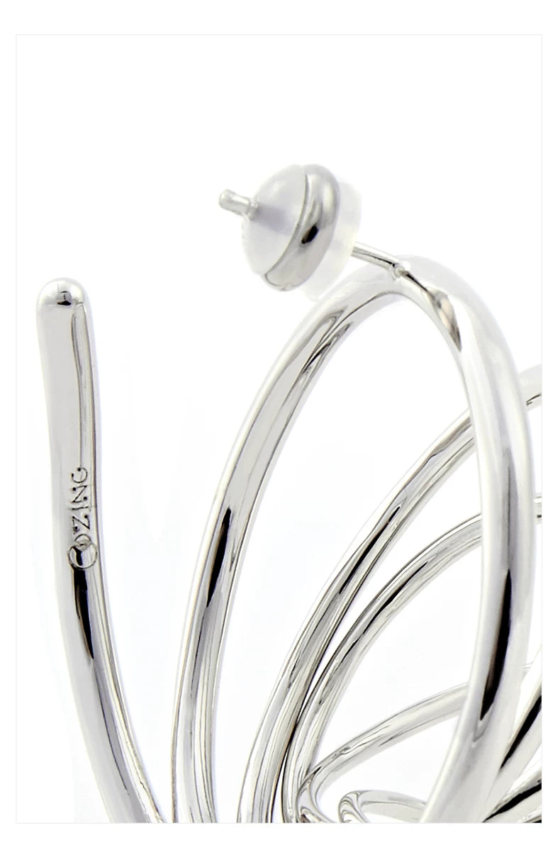 Spiral Circle Earrings