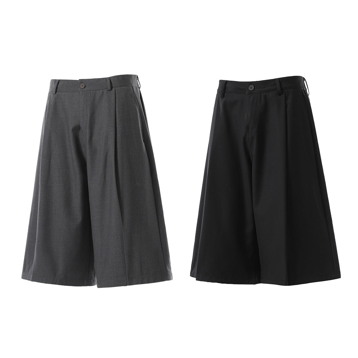 Pleats Cropped Pants