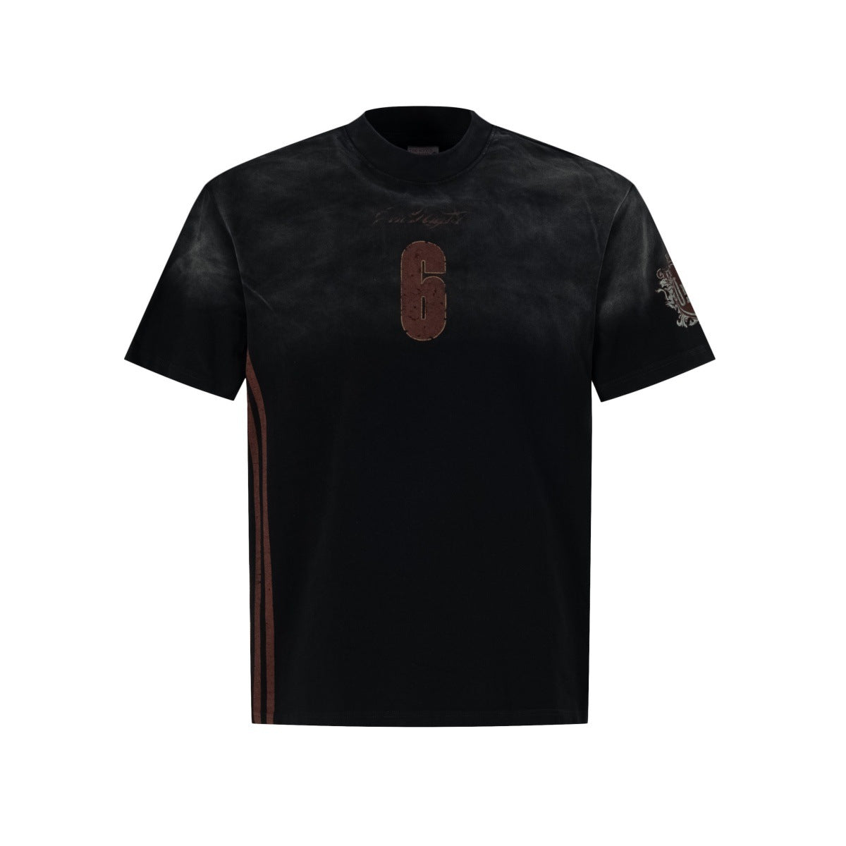 Spray Paint Number Print Short Sleeve T-Shirt