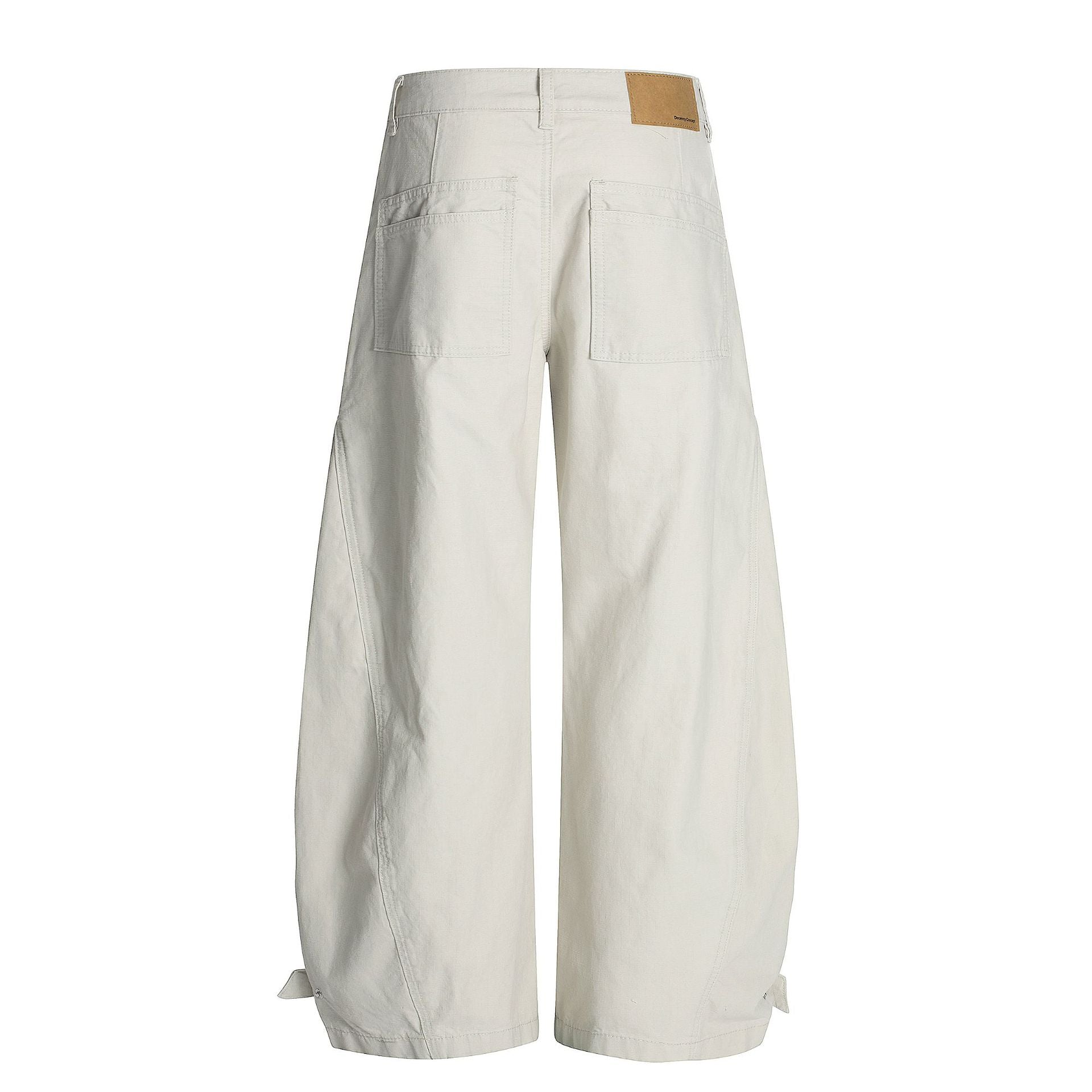 Curved Panel Wide Leg Pants