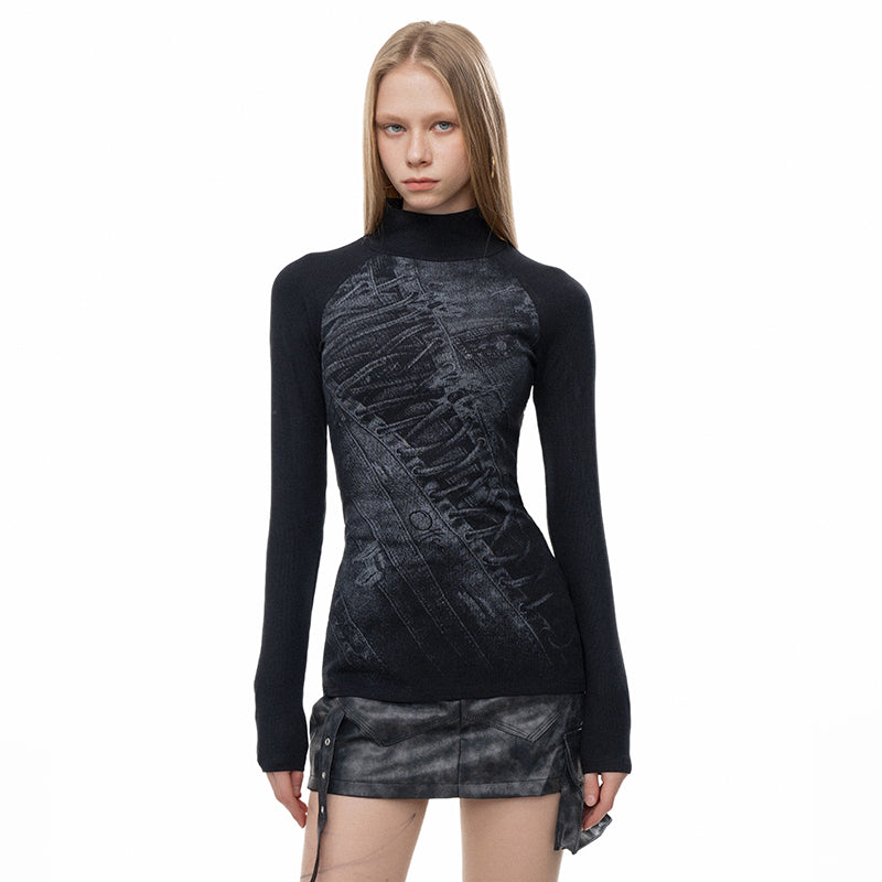 Strings Printed Long-Sleeved T-shirts