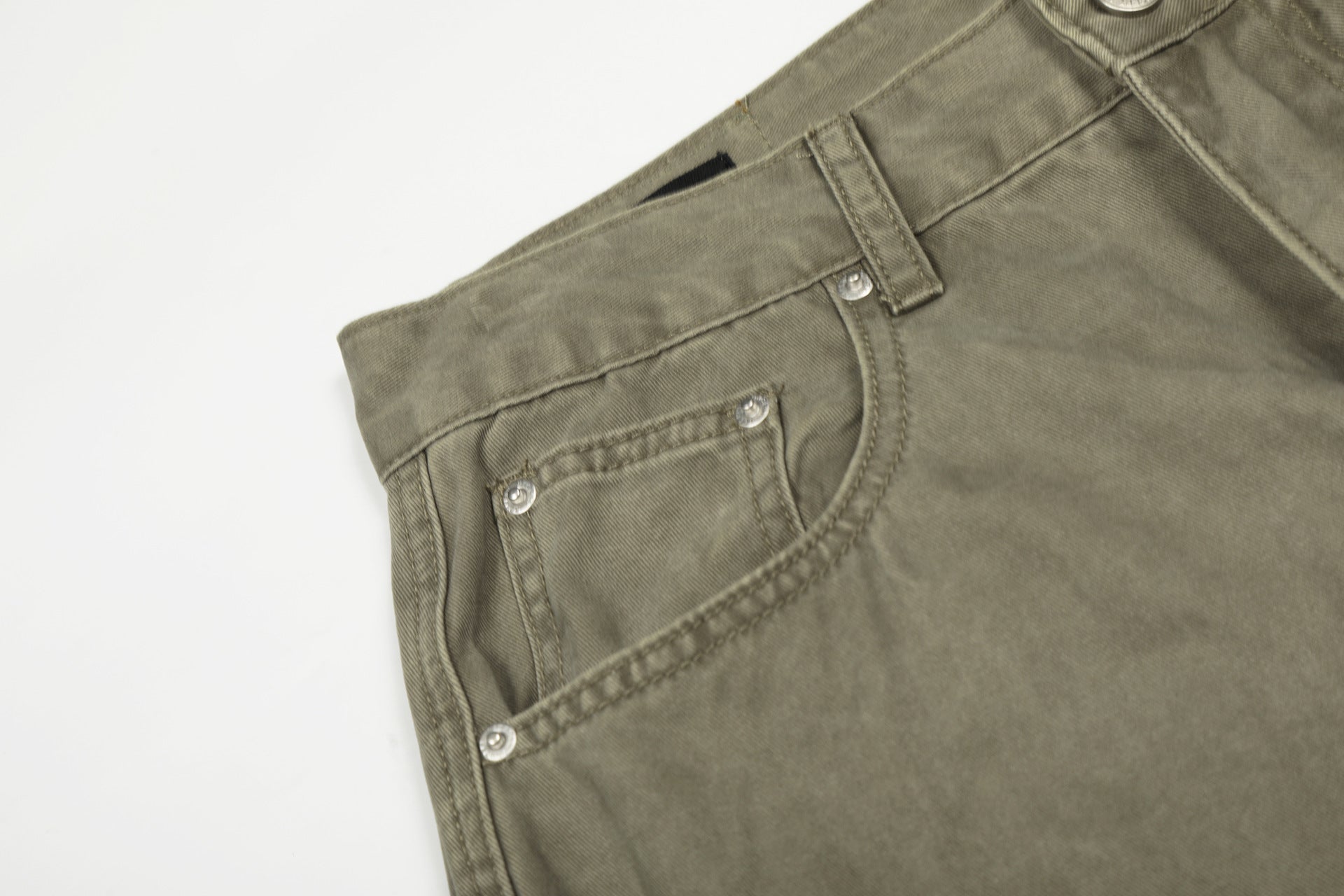 Washed Multi Pocket Curved Cargo Pants