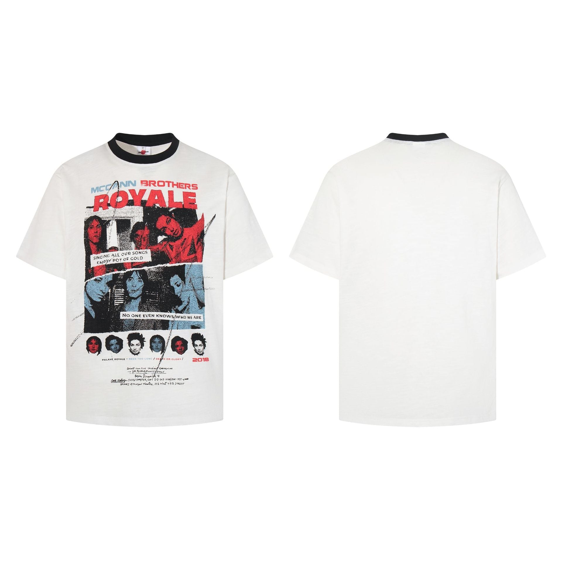 Breathable Slub Cotton Graphic Print Short Sleeve T-Shirt