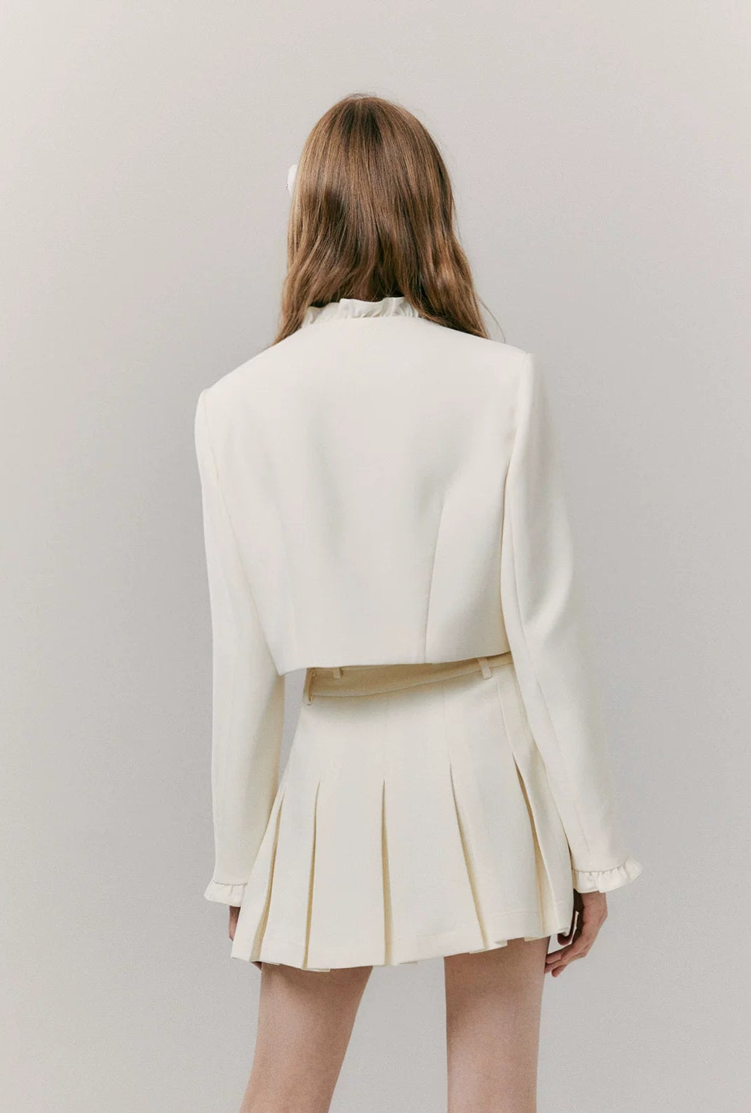 Pleated Skirt & Slim Tailored Jacket Setup