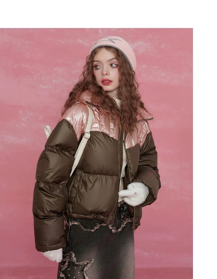 Lightweight Short Thick White Duck Down Jacket