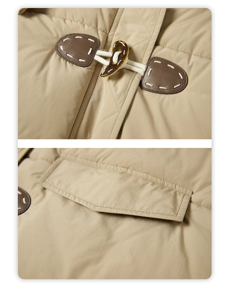 Hooded Stand Neck Long Puffer Jacket