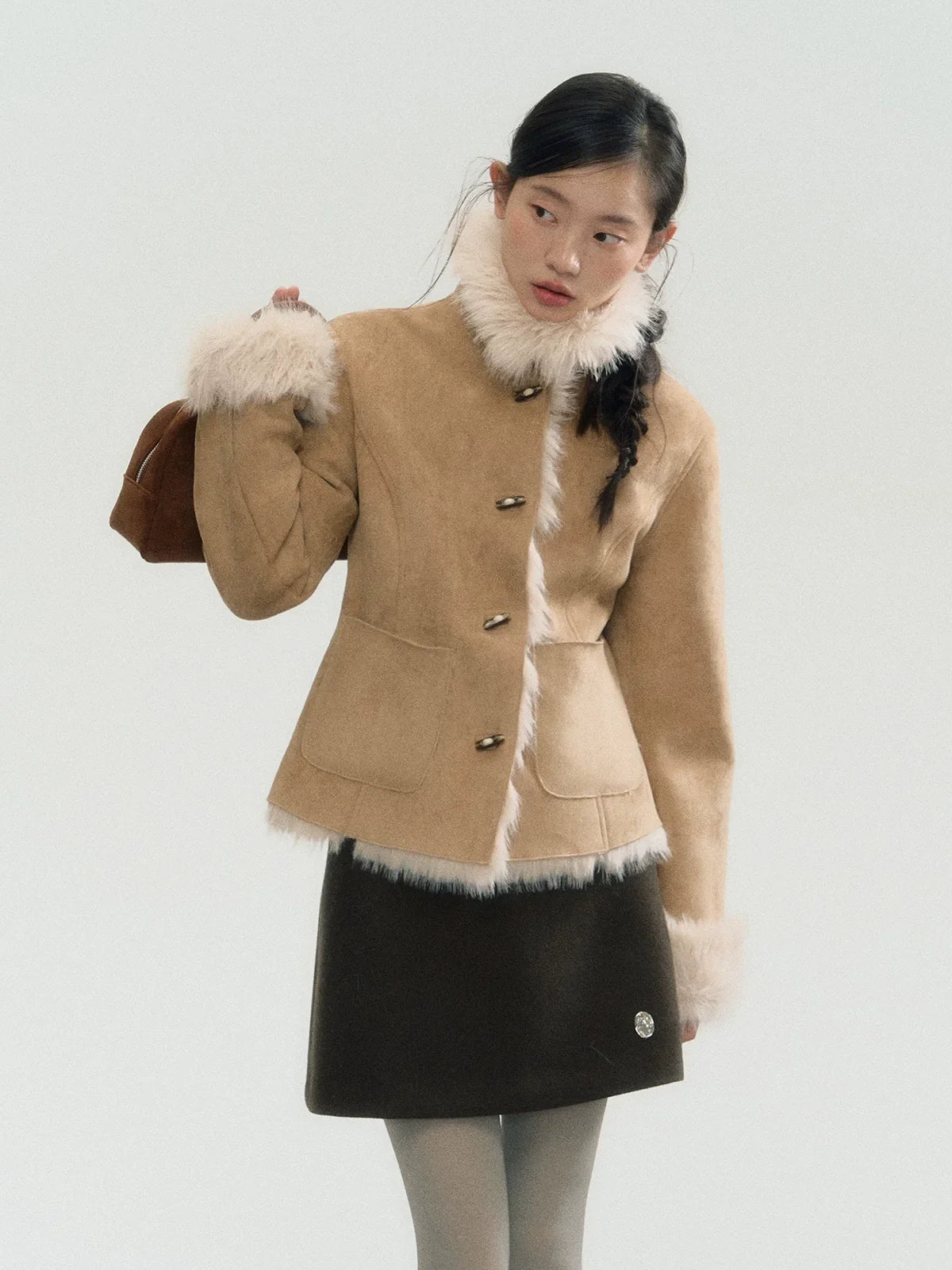 Fake Shearling Thick Jacket