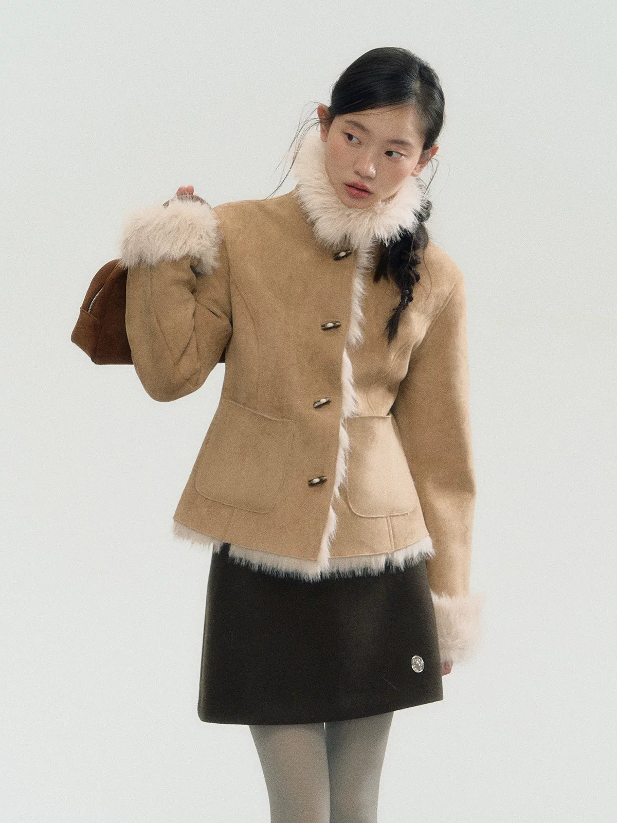 Fake Shearling Thick Jacket