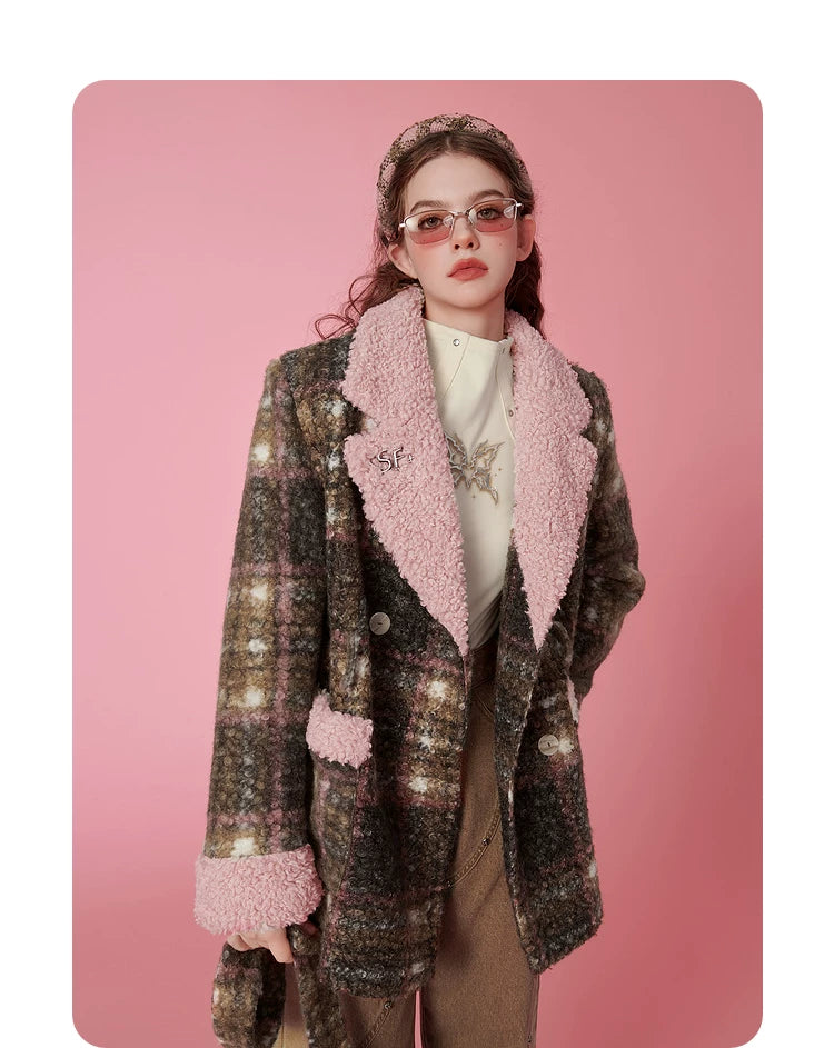 Plaid Mid-Length Coat