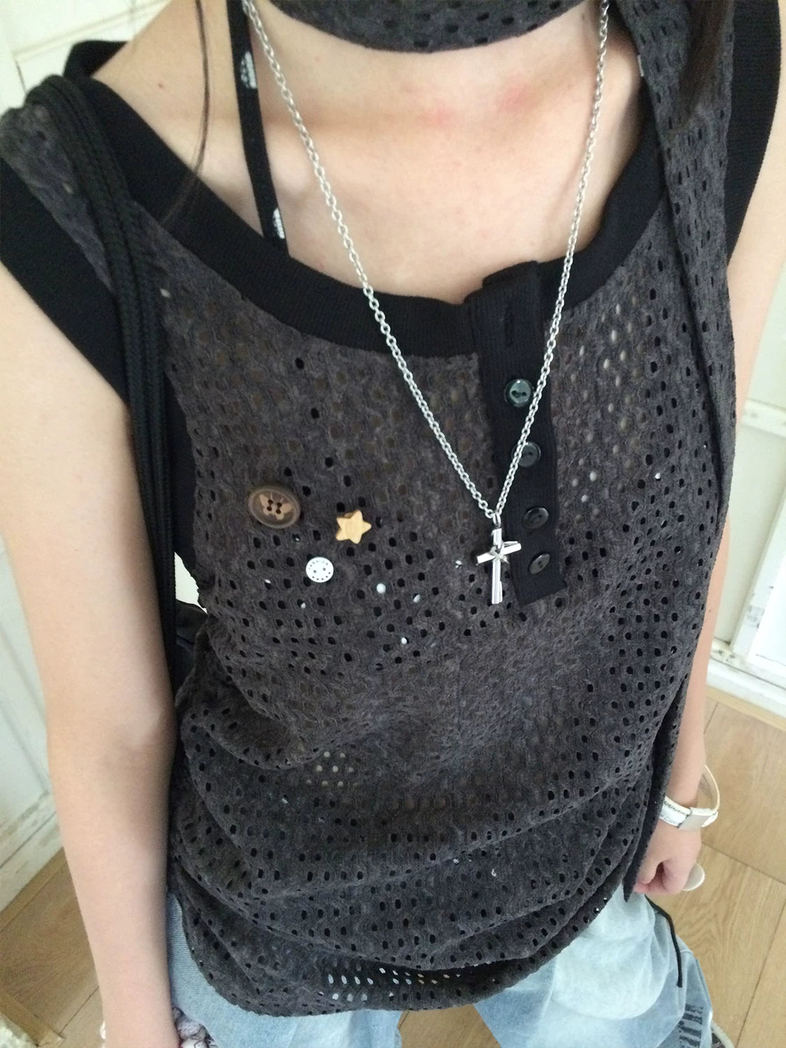 Strap Detail Oversize Tank Top
