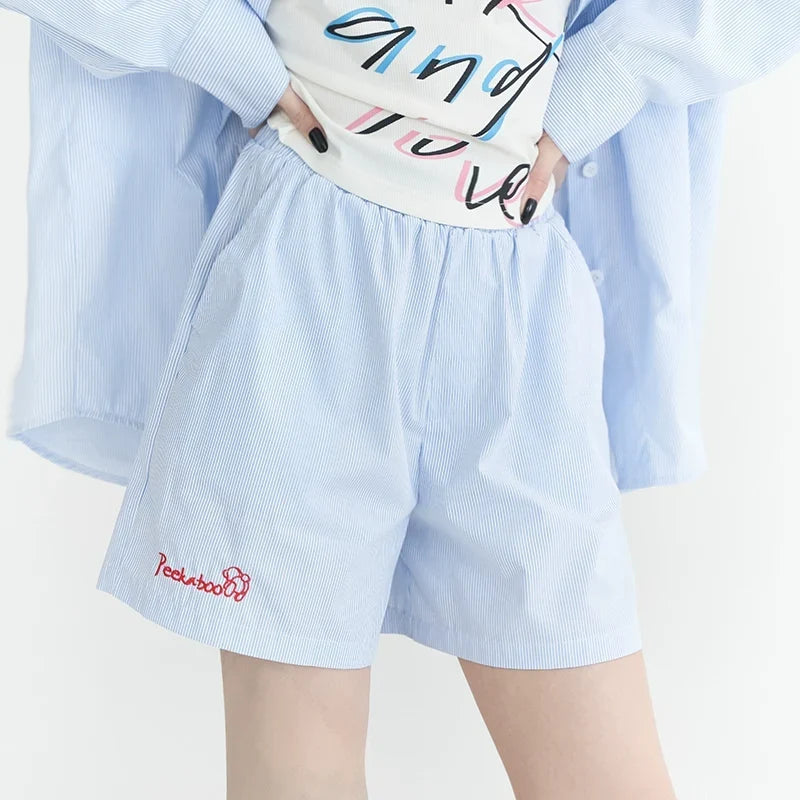 Oversize-Langarmshirt mit Schlitz & Shorts-Set