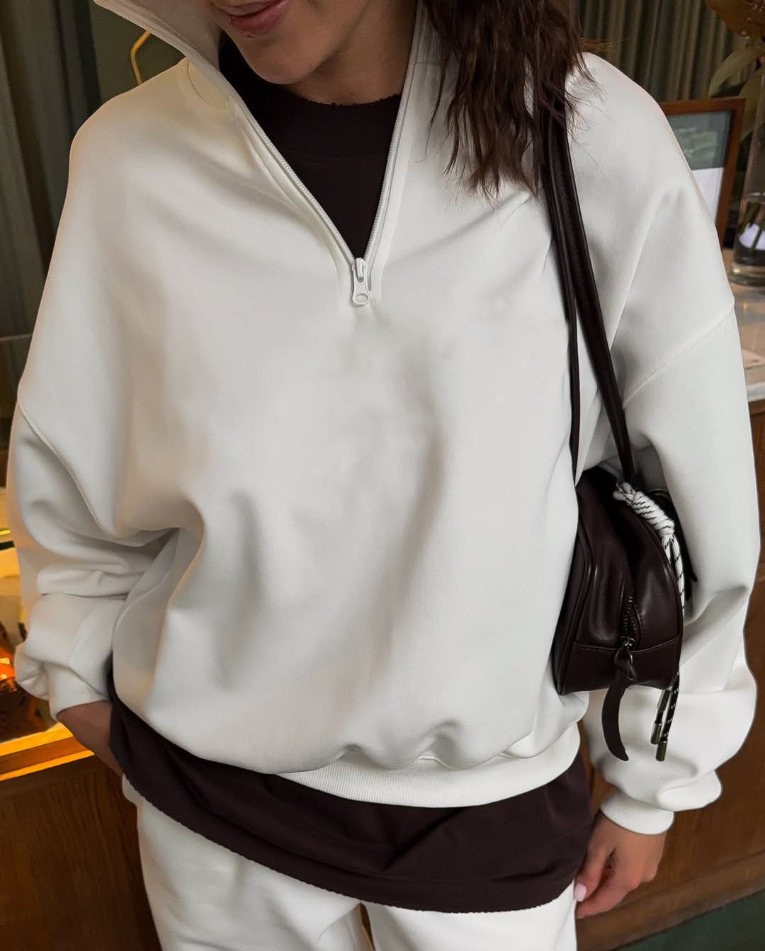 Oversize Lace-up Sweatshirt