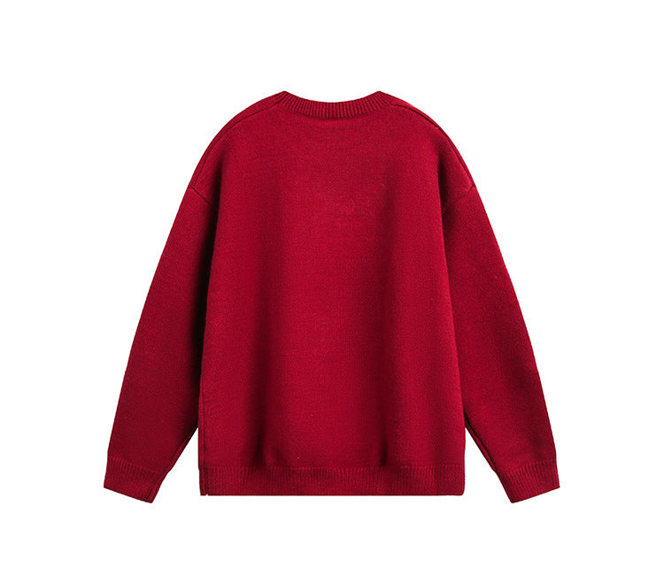 Christmas Tree Red Crew Neck Sweater