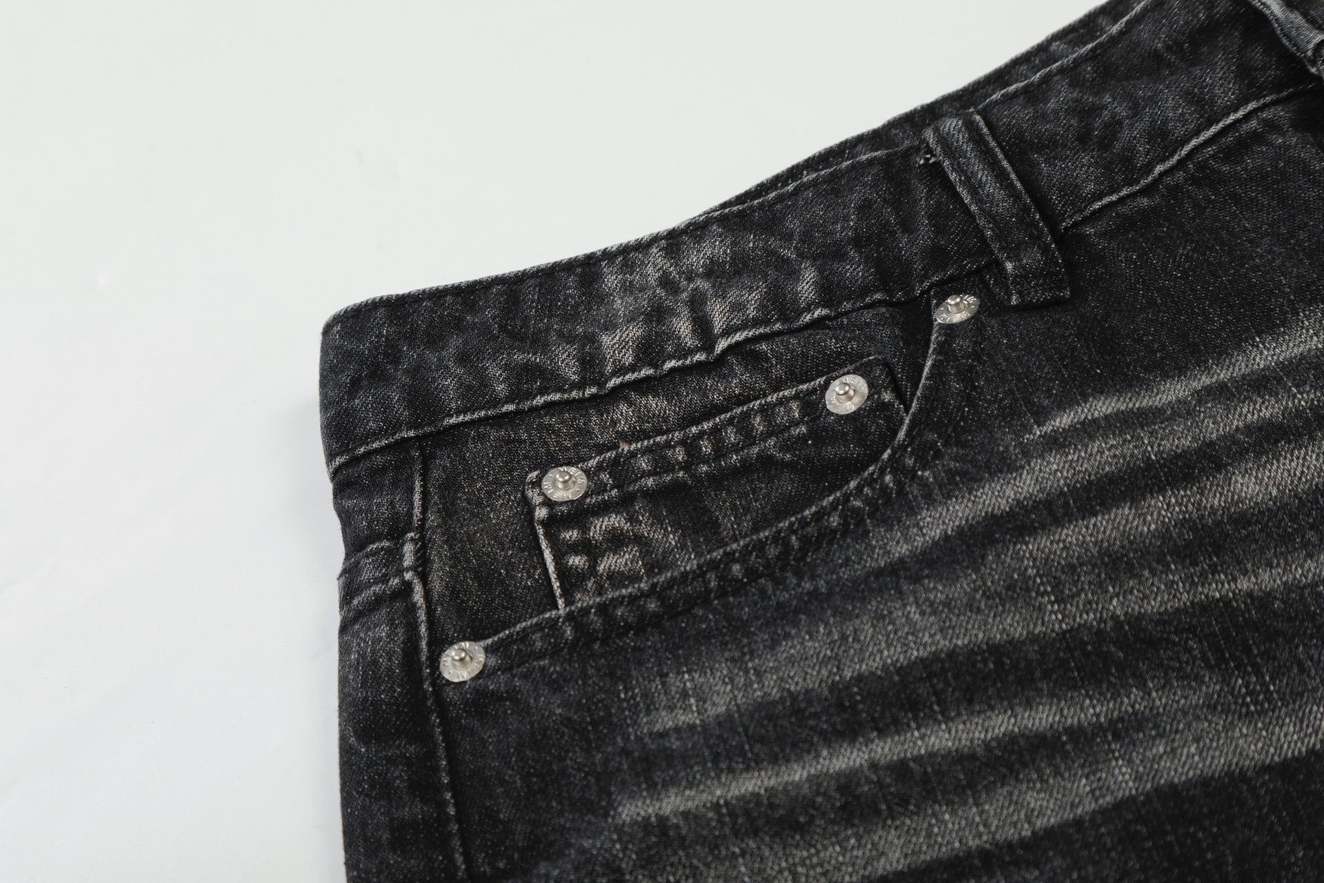Wash Whisker Wide Leg Denim Jeans