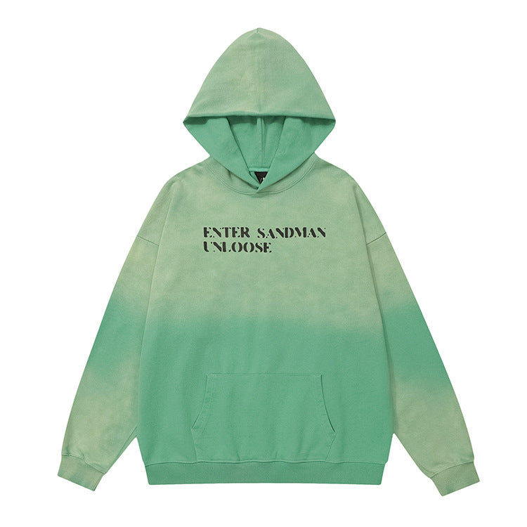 Felpa oversize con stampa serigrafica effetto lavato