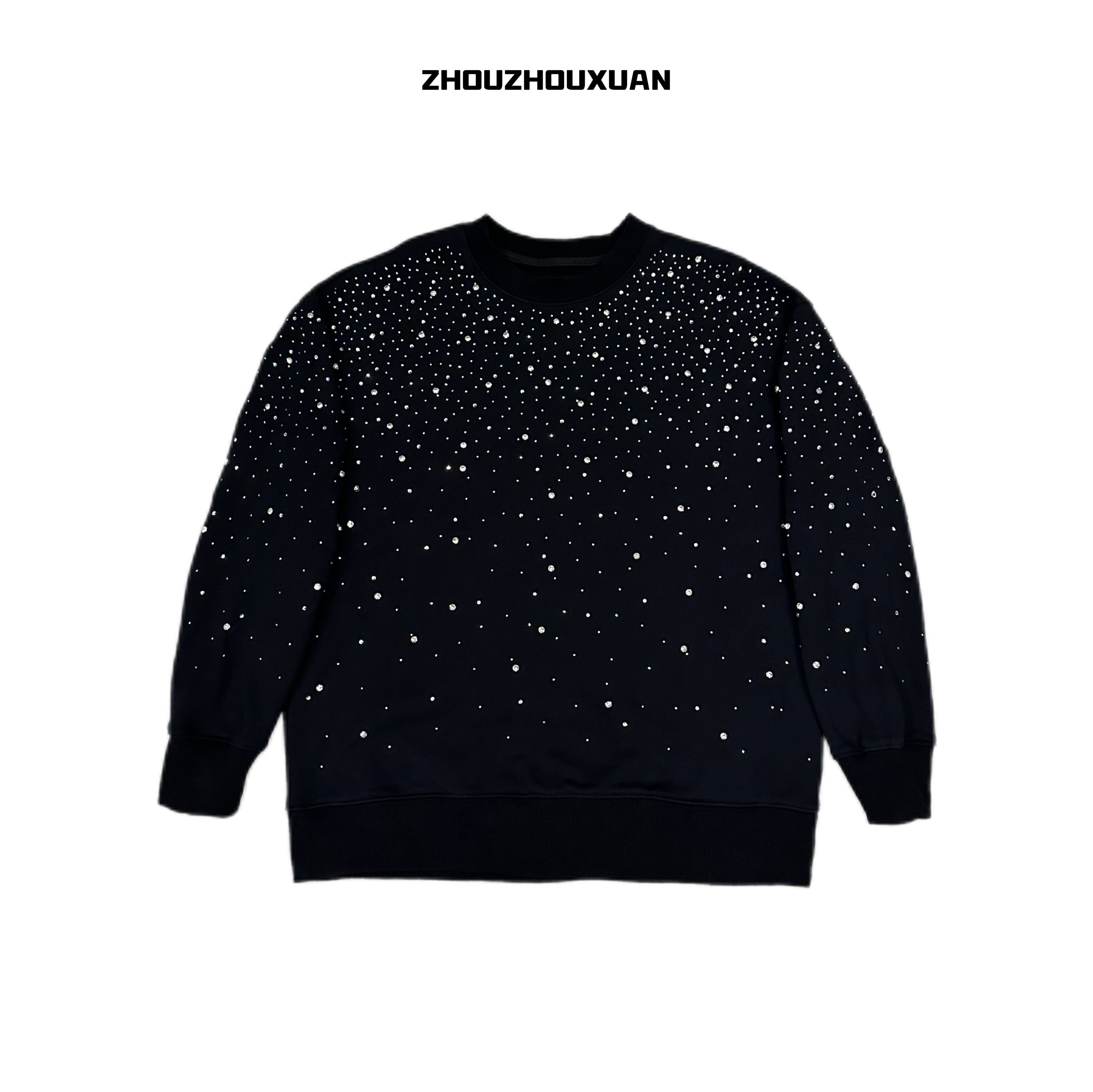 Rhinestone Starry Sky Hoodie & Long Sleeve Sweatshirt