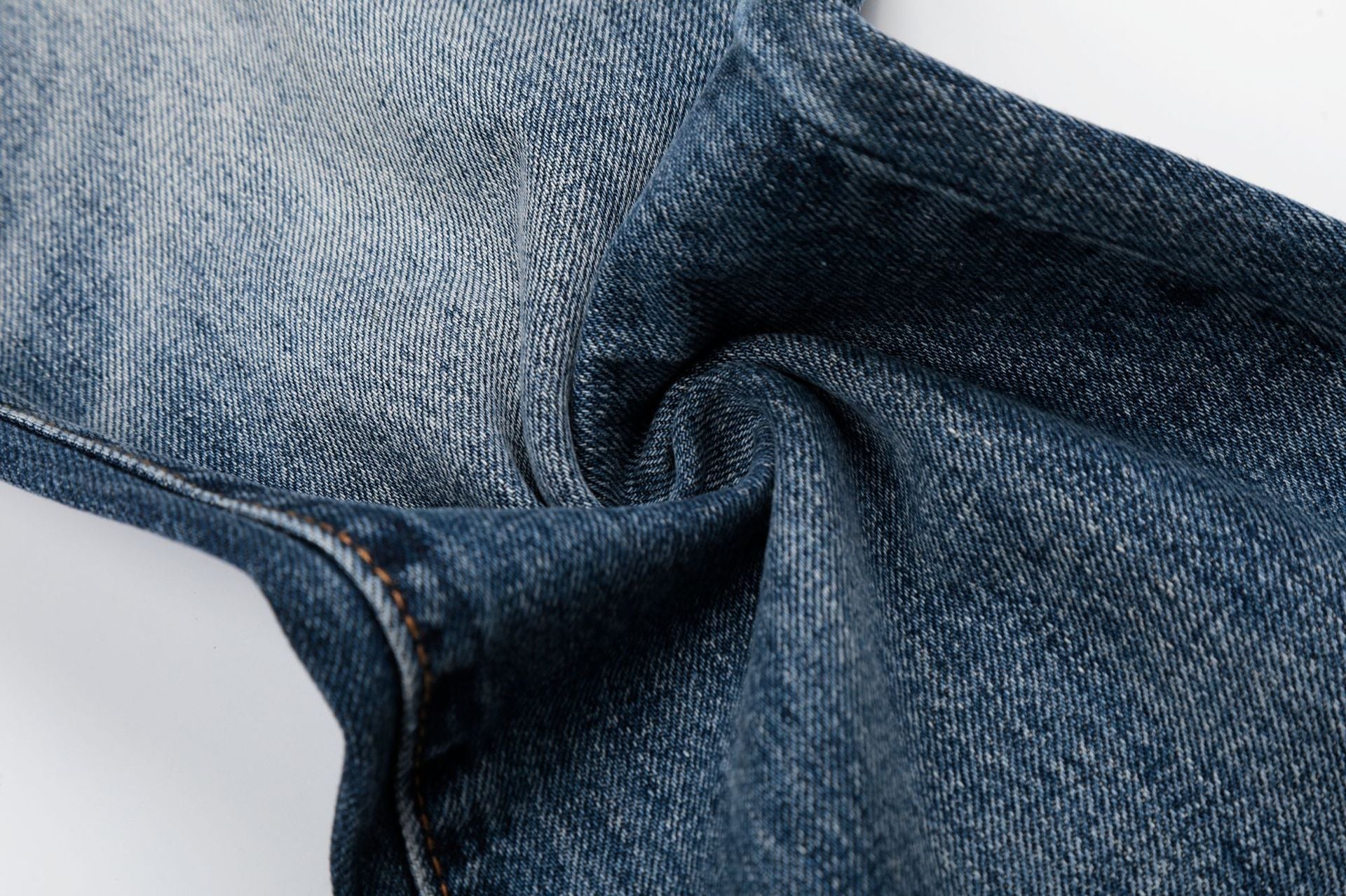Whisker Washed Flare Denim Jeans