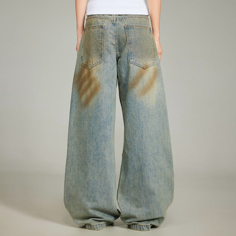 Wash Straight Denim Jeans