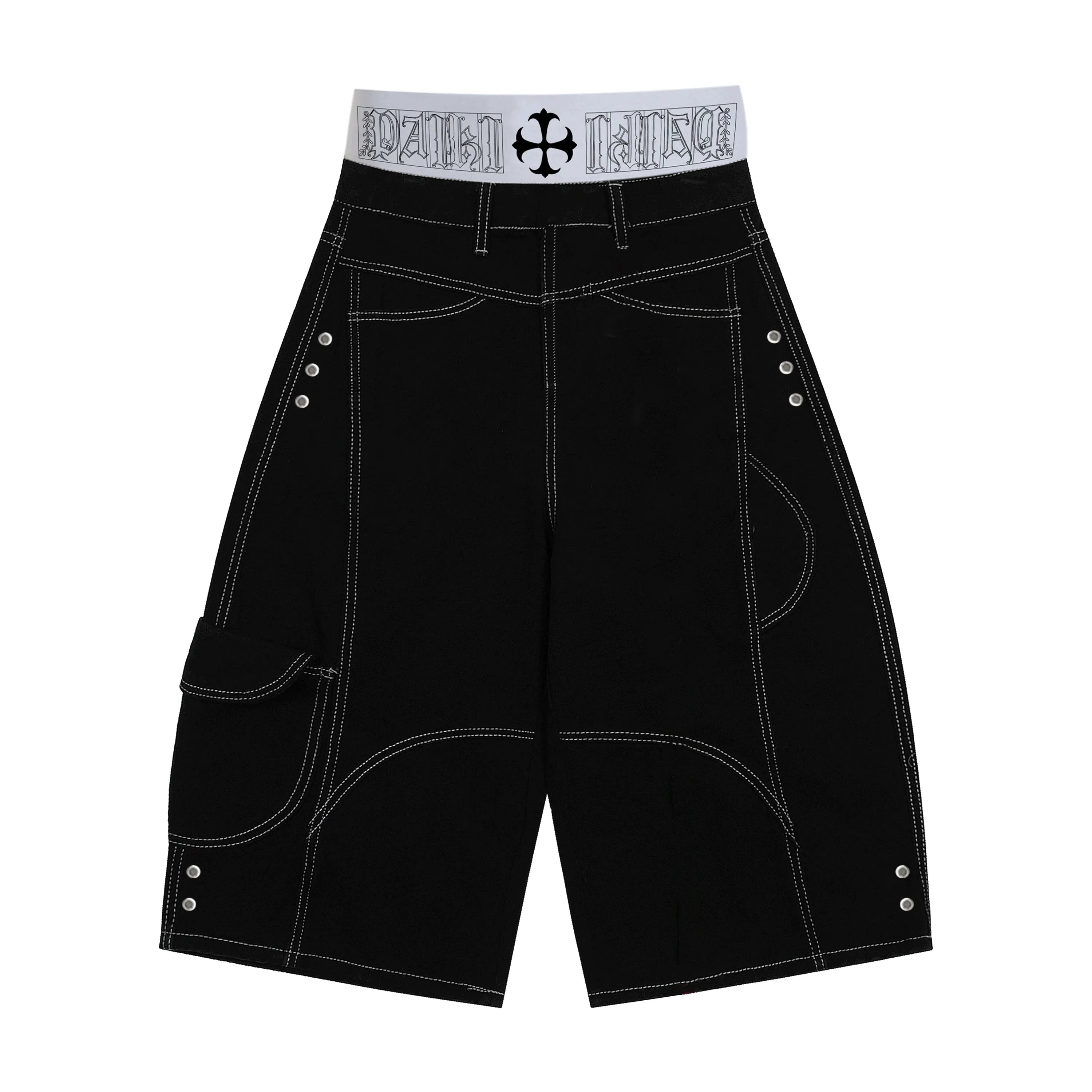 Deconstructed Contrast Multi Pocket Short