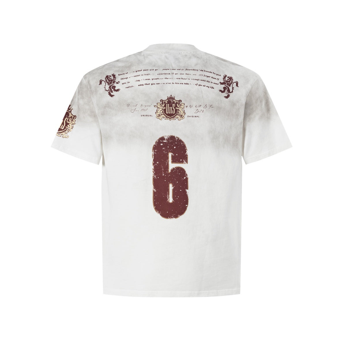 Spray Paint Number Print Short Sleeve T-Shirt