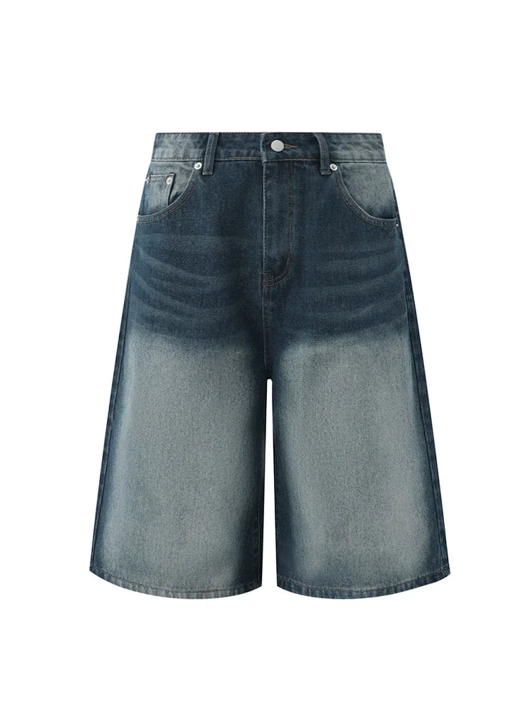 Washed Wide Leg Short