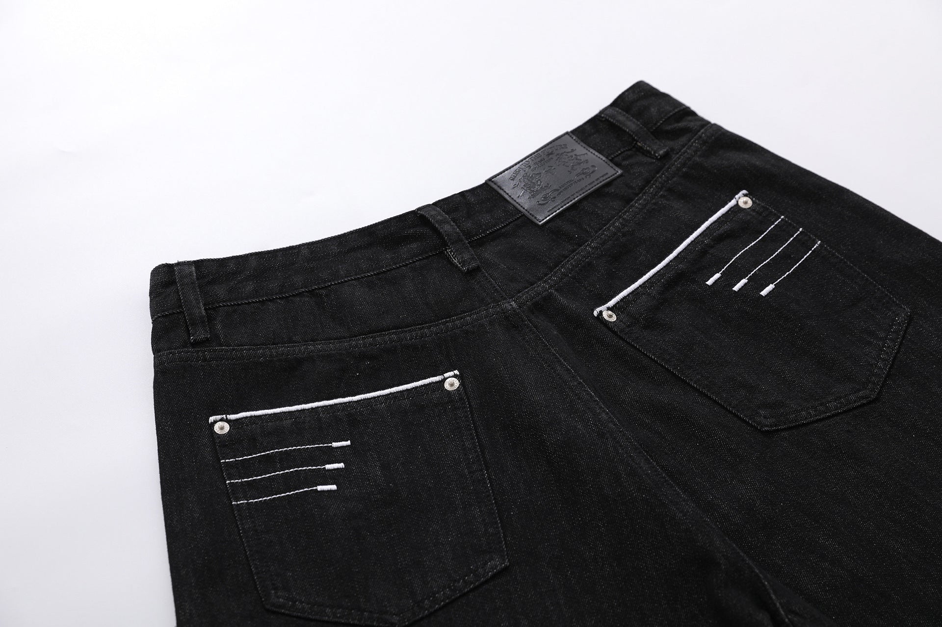 Raw Wash Wide Leg Denim Jort
