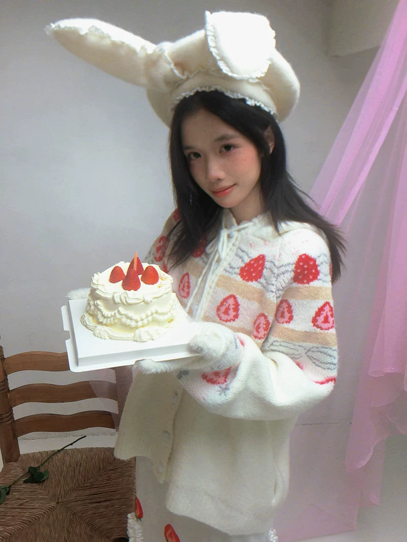 Cake Hooded Knit Cardigan