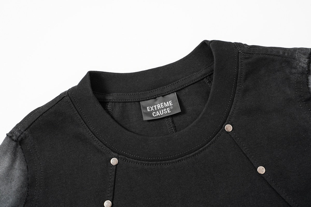 Studs Washed Short Sleeve T-Shirt