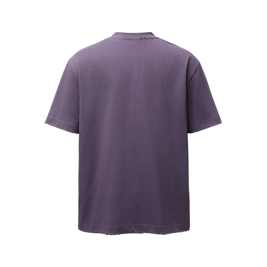 Heavyweight Washed Damage Short Sleeve T-Shirt