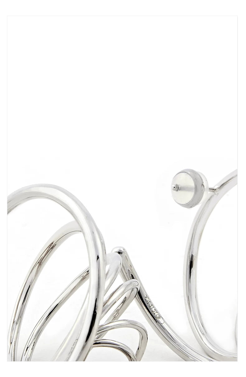 Spiral Circle Earrings