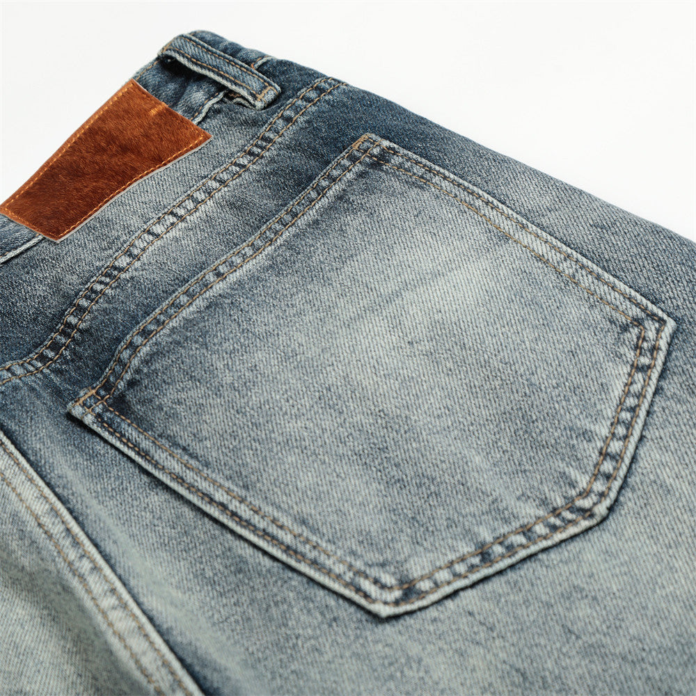 Faded Gradient Wide-Leg Denim Jeans