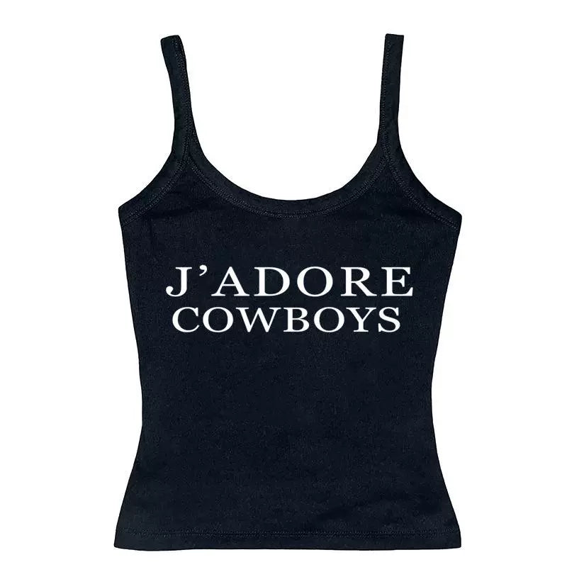 Camiseta Y2K de Kendall Jenner J'adore Cowboys