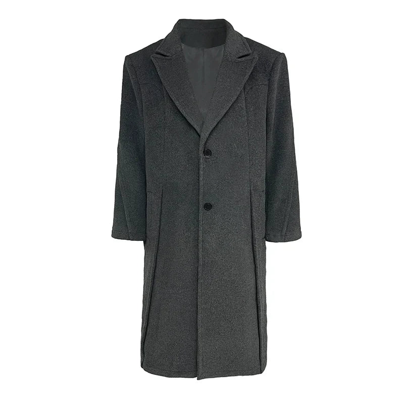 Wool Blend Oversize Long Coat