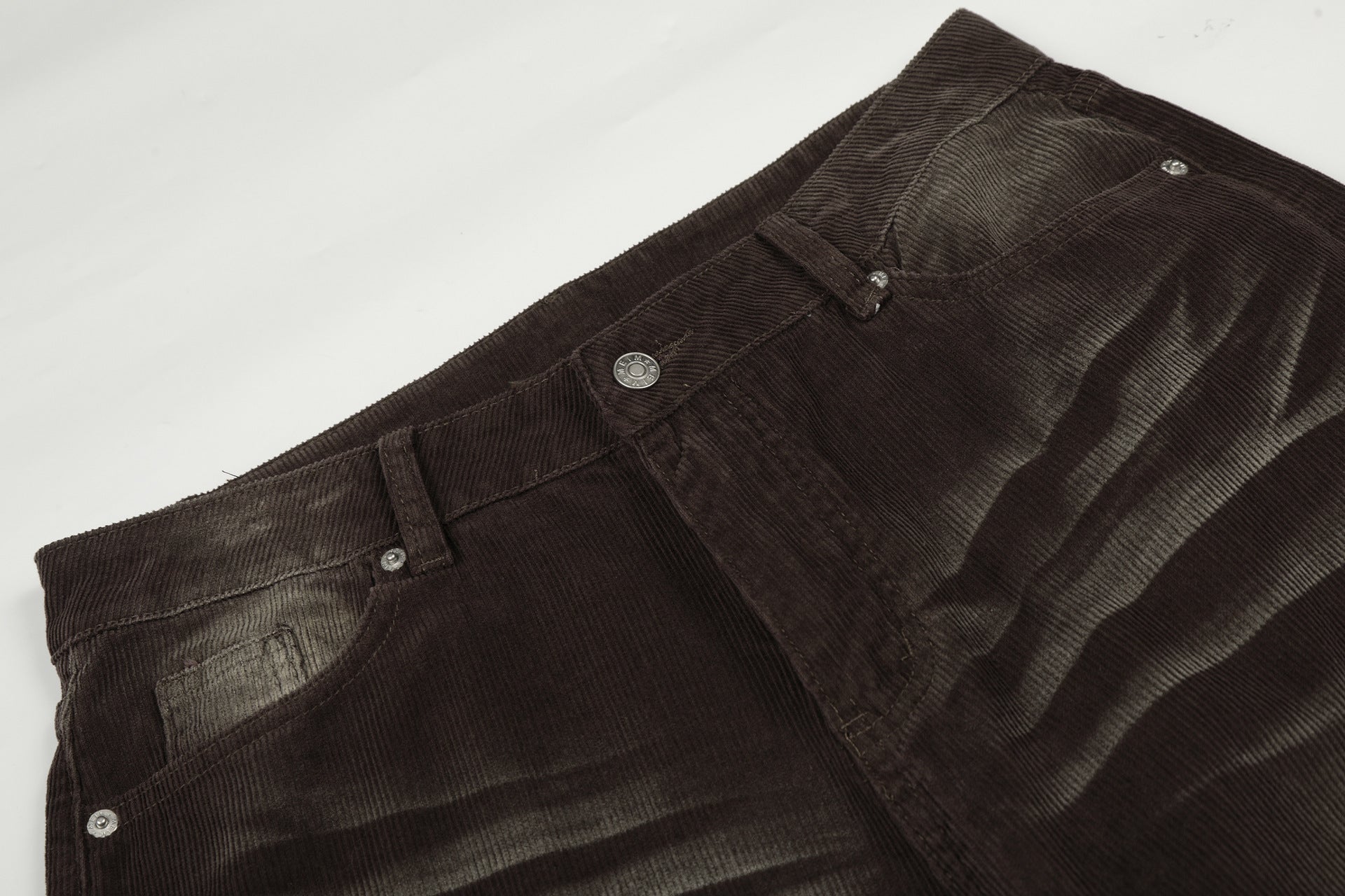 Washed Corduroy Straight Pants