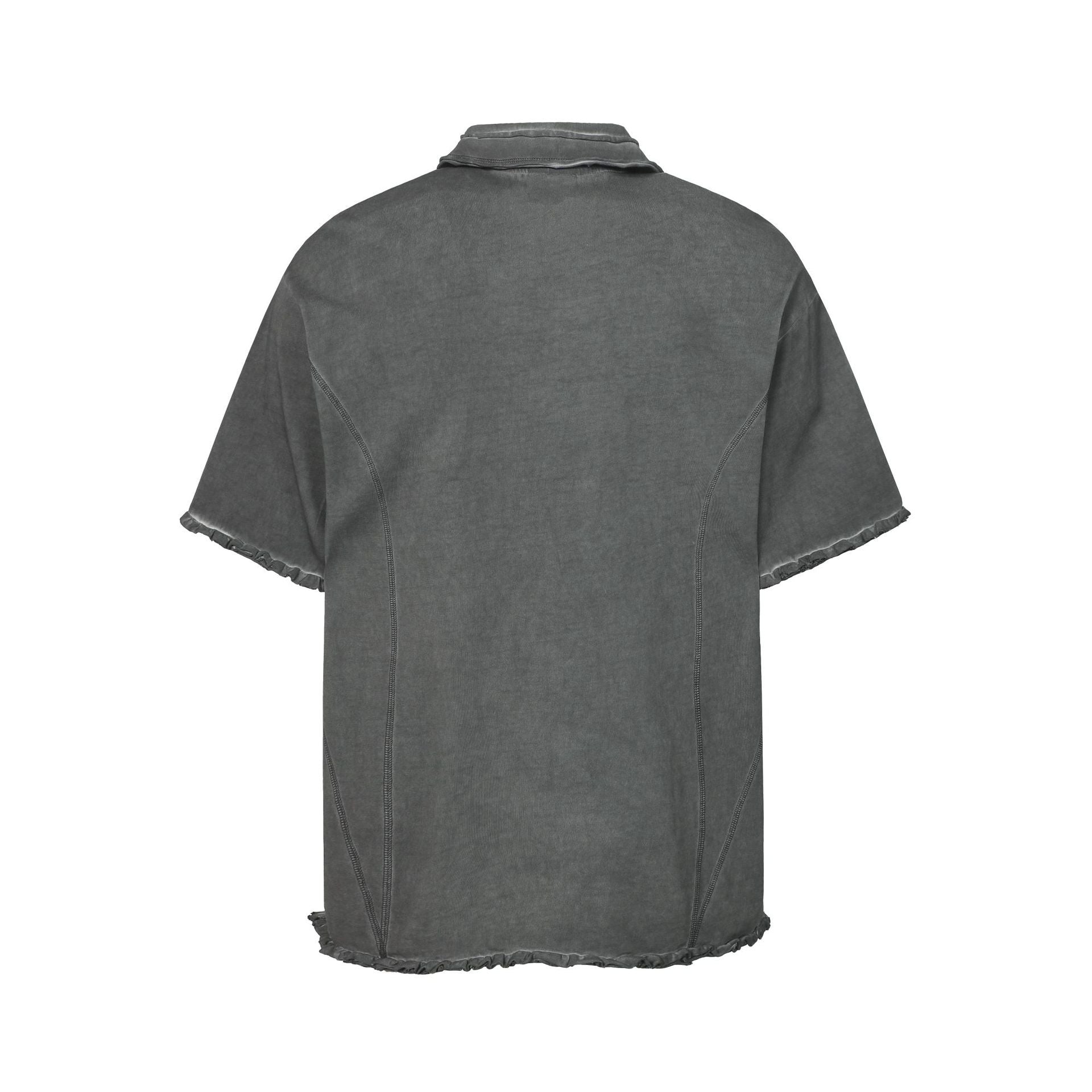 Lapel Wash Stain Short Sleeve Polo Shirt