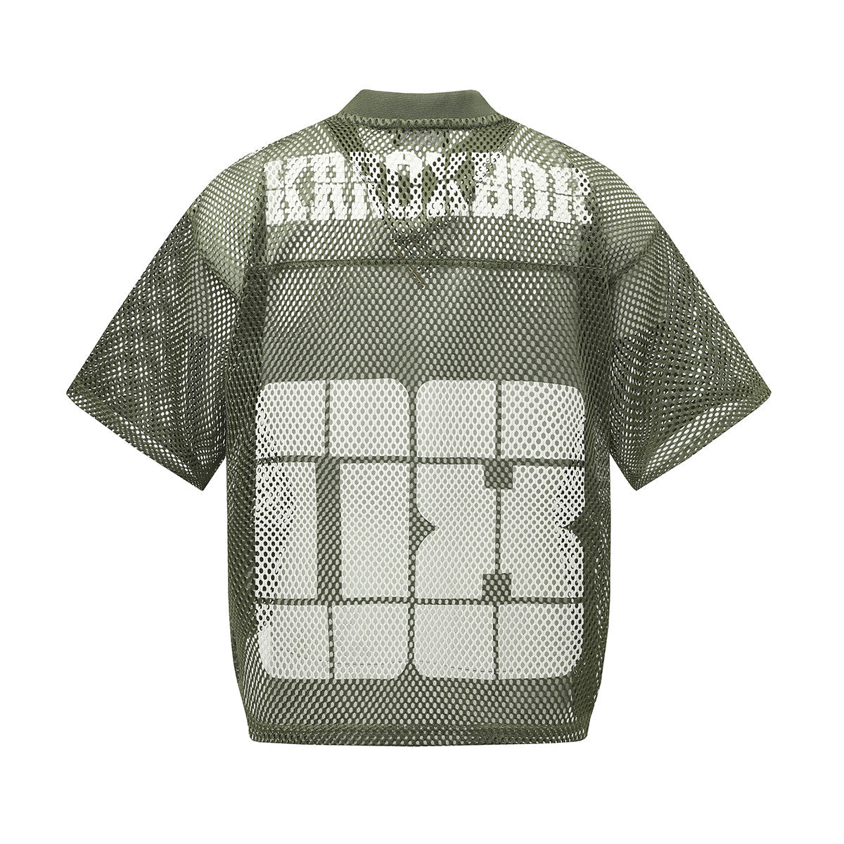 Mesh Number Print Short Sleeve T-Shirt