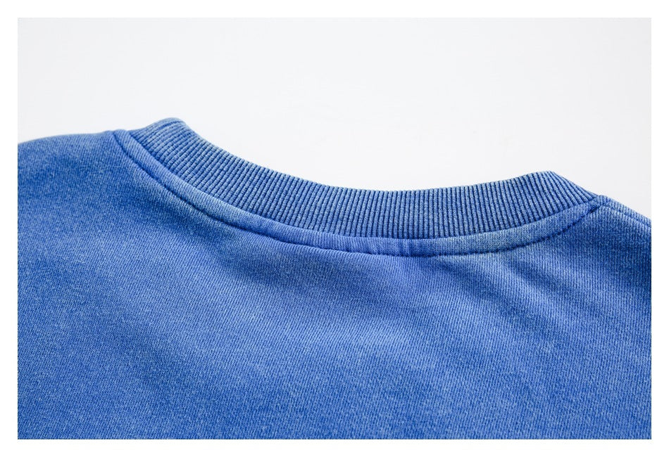 Sudadera holgada de cuello redondo